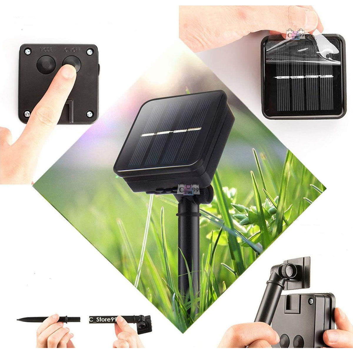 Manguera Solar Luces Navidad 10 Metros